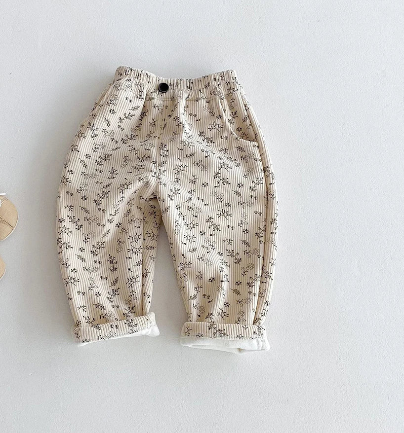 Fashion Prints Baby/Toddlers Thick Fleece Lining Pants childrensterritory