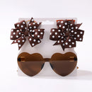 Girls Hair Bows And Colorful Heart Sun Glasses