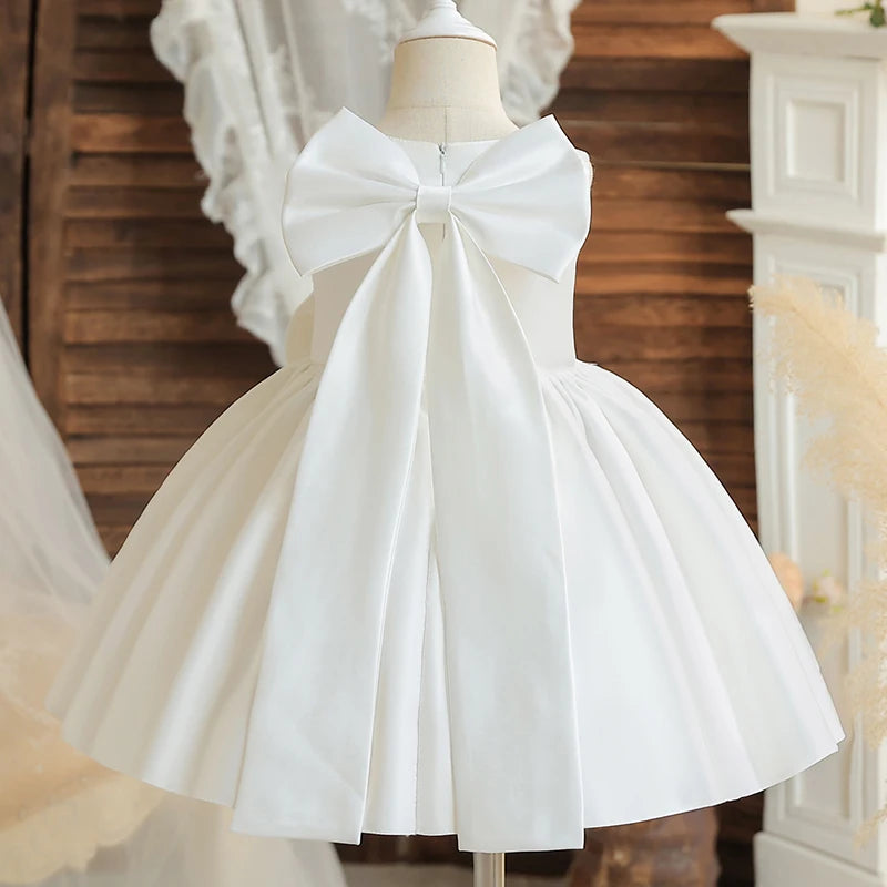 Toddler Girl Elegant Sleeveless First Communion Dress childrensterritory