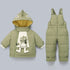 3D Cartoon Dino Design 2pcs Baby Warm Snowsuits childrensterritory
