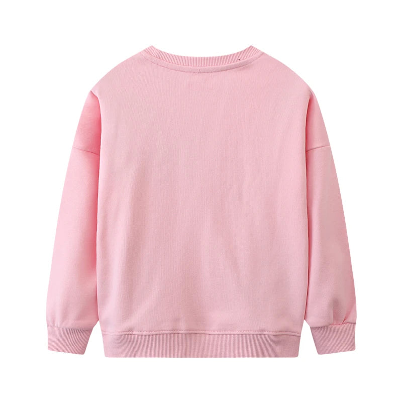 Girls Butterfly Embroidered Design Casual Sweatshirts childrensterritory
