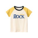 Cartoon Letter Printed Kids Boys Girls Loose Summer Cotton Top childrensterritory