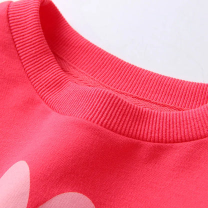 Kids Girls Letter Print Cotton Flare Trumpet Sleeve Sweatshirt childrensterritory