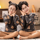 Long Sleeve Cartoon Design Kids Winter Warm Pajamas Sets childrensterritory