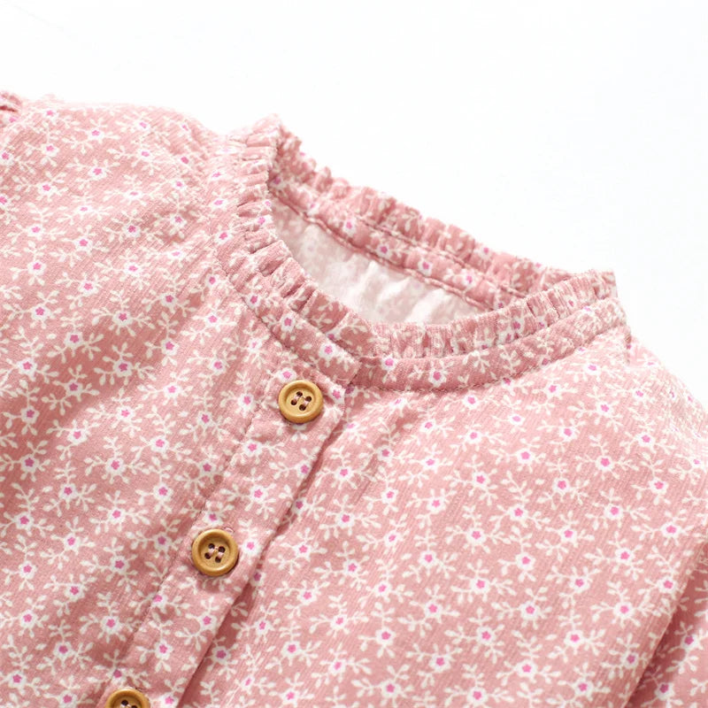 Kids Girls Floral Autumn Spring Casual Frocks childrensterritory