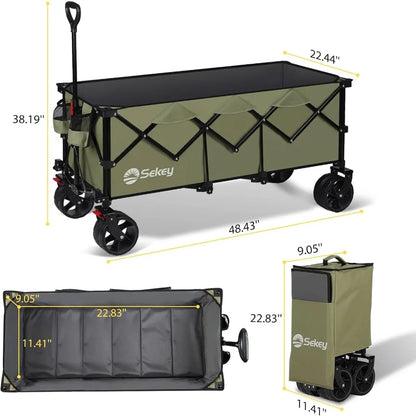 Garden Carts: 48"L Collapsible Folding Extended Wagon childrensterritory