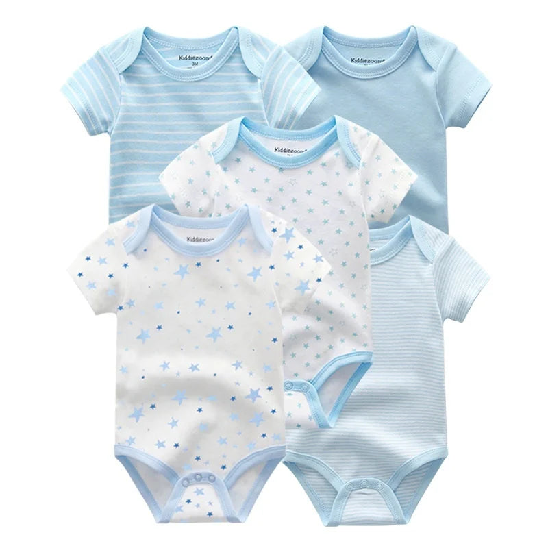 5-pack Baby Boy Summer Rompers