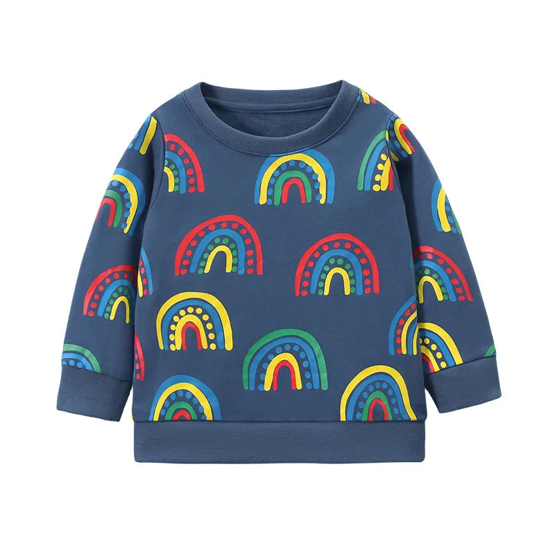 Animals Embroidery Kids Long Sleeve Sweatshirts childrensterritory