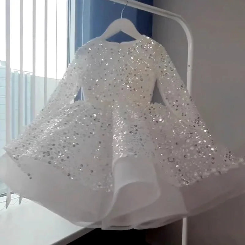 Baby/Kids Girls Sparkly Sequins Tutu Birthday Party Dress
