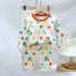 Cartoon Print Long Sleeve Lycra Pajamas Set for Kids childrensterritory