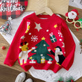 Kids Round Neck Christmas Design Warm Sweater childrensterritory