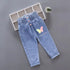 Kids Girls Cartoon Design Denim Trousers childrensterritory