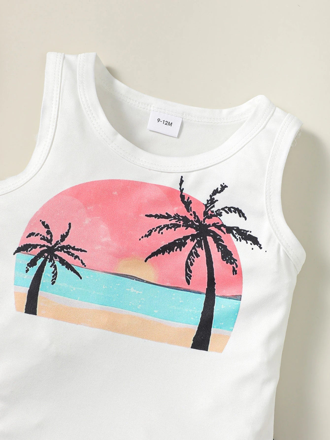 Baby Boys Coconut Tree Printed Vacation Style Clothing Set childrensterritory