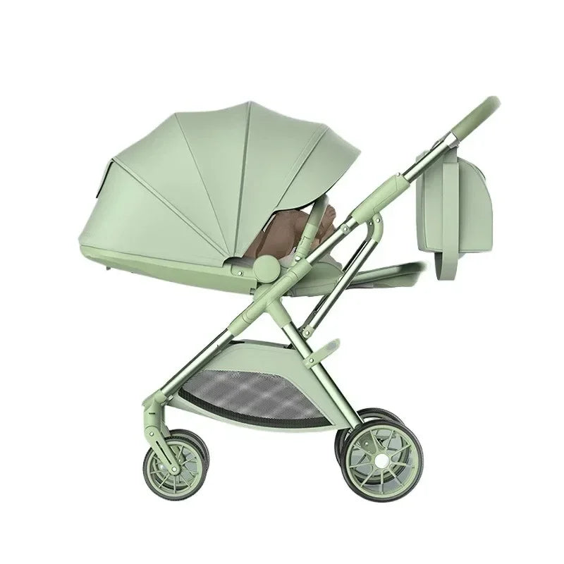 Four-wheeled High-view Portable Baby Stroller childrensterritory