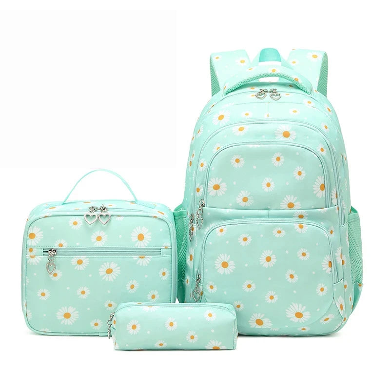 3pcs/Set Waterproof, Stylish Print School Backpacks for Teenage Girls