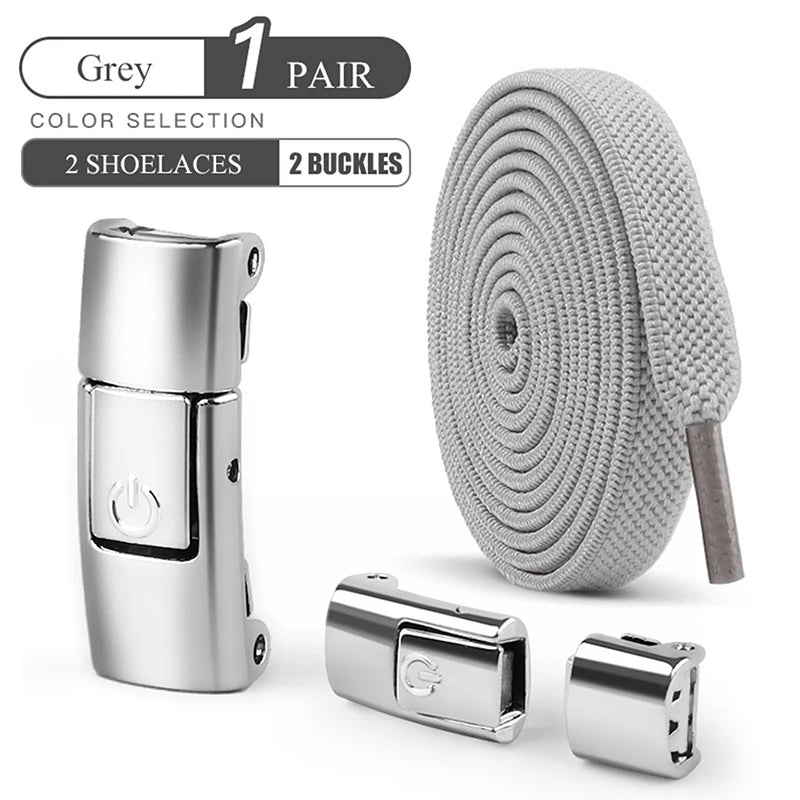 Kids 8mm Elastic Laces Press Lock Shoelaces for Shoes