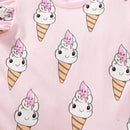 Cartoon Ice Cream Print Little Girls Summer Party Dress childrensterritory