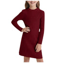 Girls’ Long-Sleeve Elegant Winter Dresses