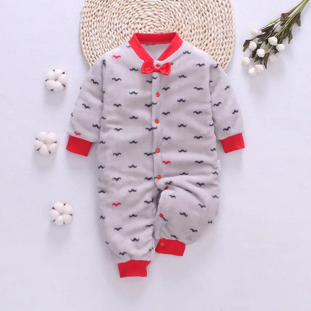 Baby Kids Cartoon Design Winter Bodysuits