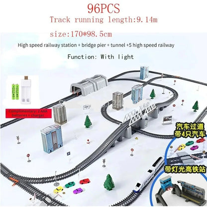 High-Speed Electric Train Model Assembly DIY Set for Kids childrensterritory