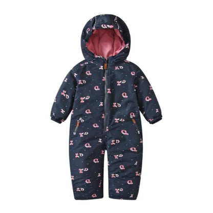 Kids Windproof Thermal Once-Piece Snow Suit Warm Jumpsuit childrensterritory