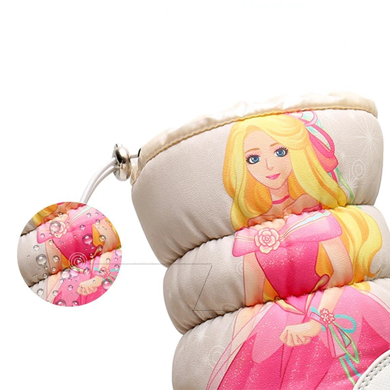 Kids Girls Real Wool Winter Warm Snow Boots