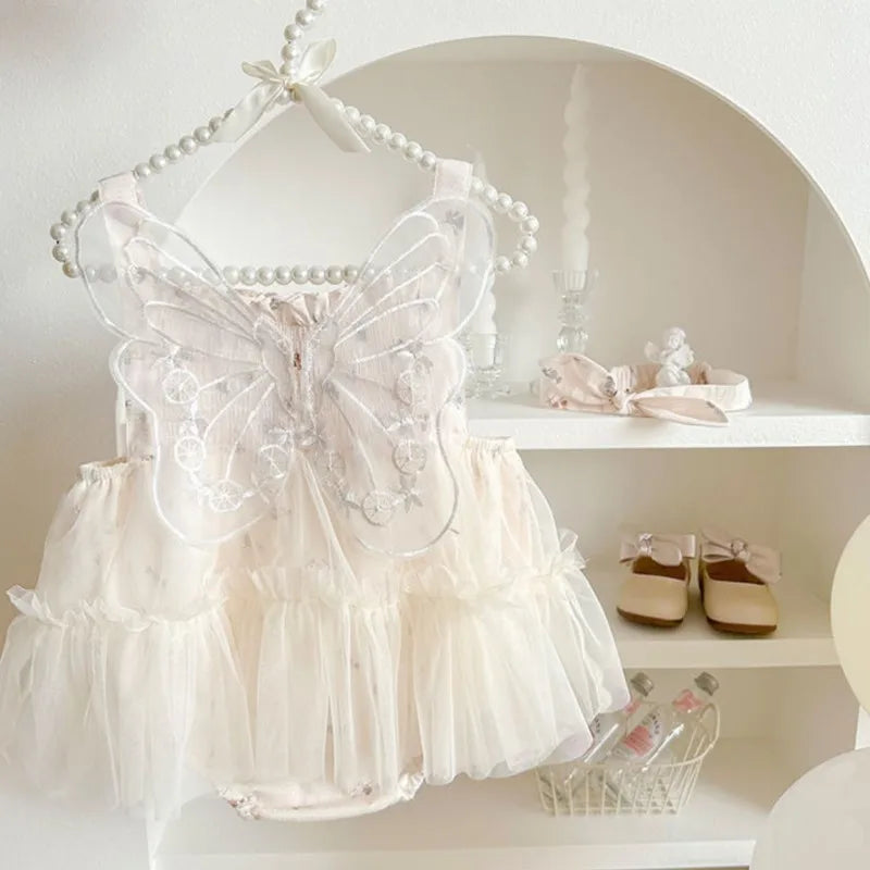 Girls’ Elegant Sleeveless Bow Design Princess Dress