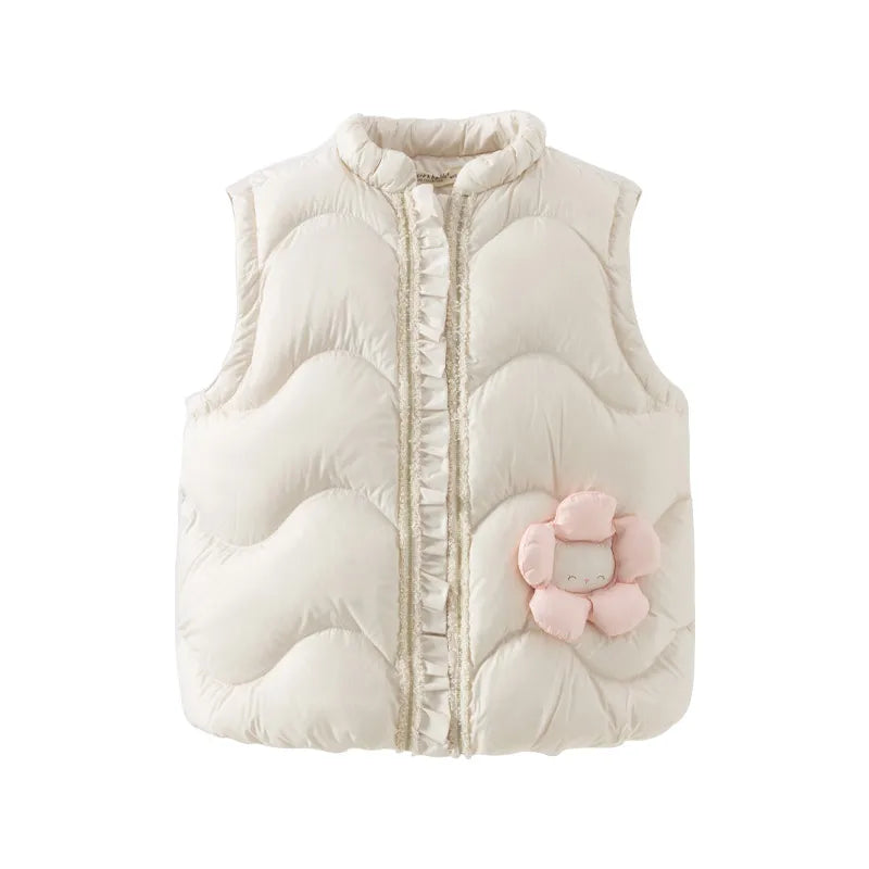 Girls Cotton Down Sleeveless Water Proof Jacket childrensterritory