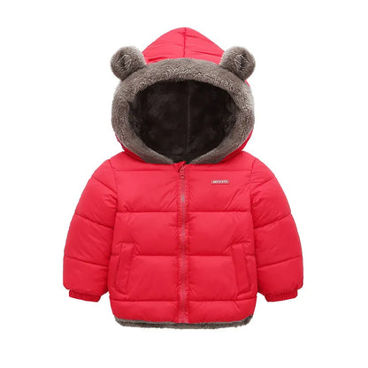 Thick Fleece Cashmere Padded Warm Hooded Jackets for Kids childrensterritory