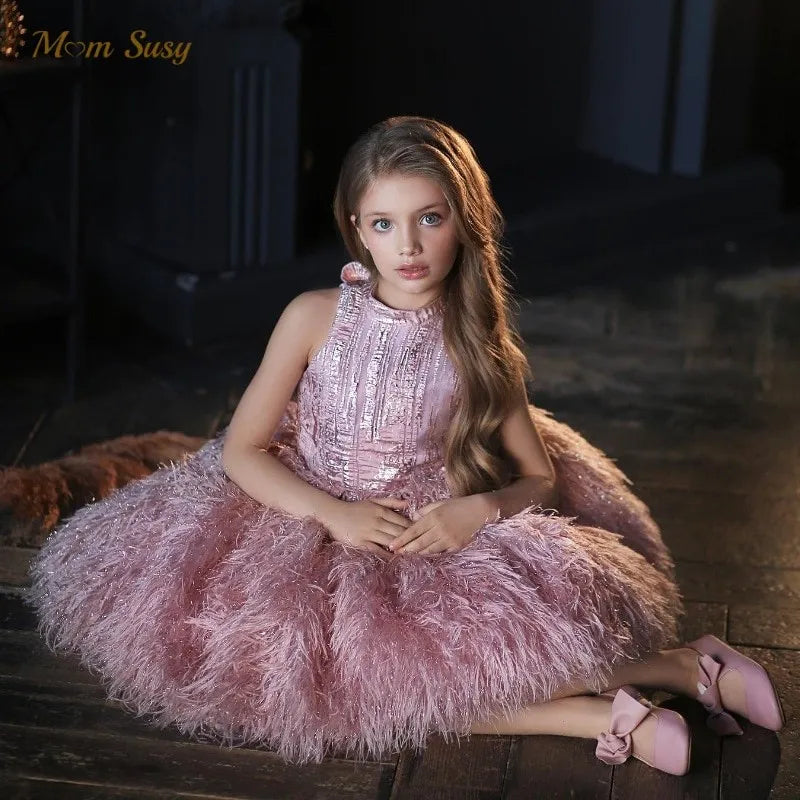 Kids Girls Luxury Puffy Princess Dress for Birthday