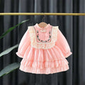 Baby Girl Flower Pattern Fluffy Dresses for Spring And Autumn childrensterritory