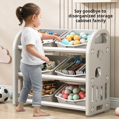 Multi-Purpose Toy Organizer Bookcase for Kids Room