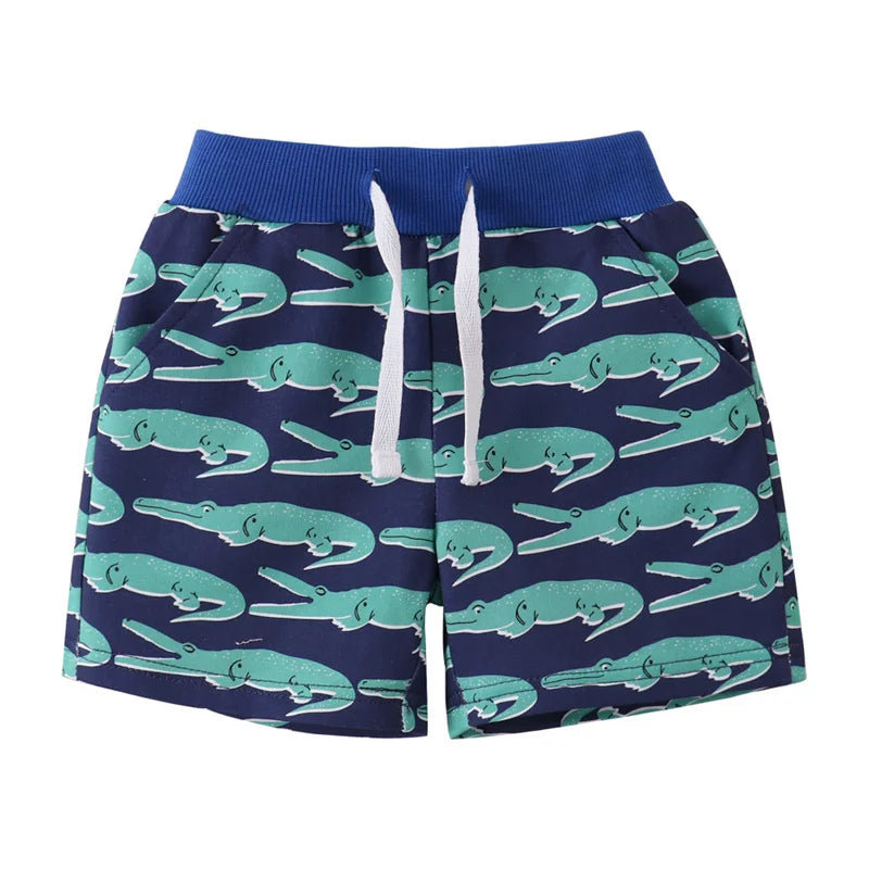 Kids Boys Jungle Theme Print Cotton Short Pants for Summer