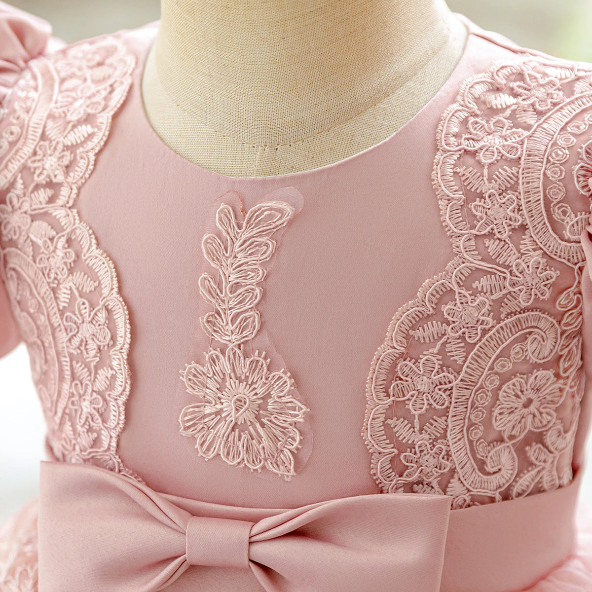 Fluffy Lace Design Baby Girl Birthday Dress