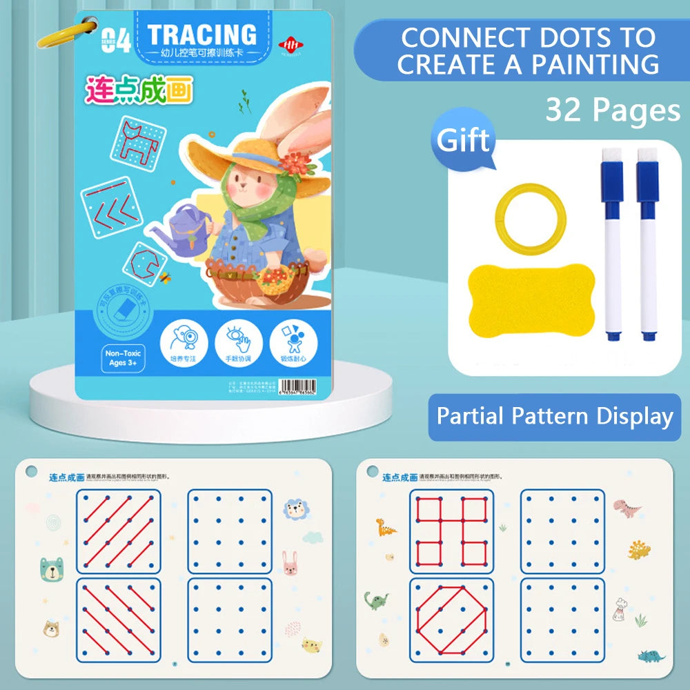 Children's Reusable Educational Calligraphy Practice Book