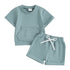 Baby Boys Short Sleeve Pocket T-Shirt and Elastic Shorts 2 Piece Outfits childrensterritory