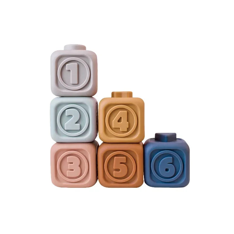 Baby Early Learning Silicone Building Blocks Montessori Toys