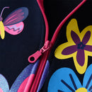 Floral Print Warm Zipper Hoodie for Kids Girls childrensterritory