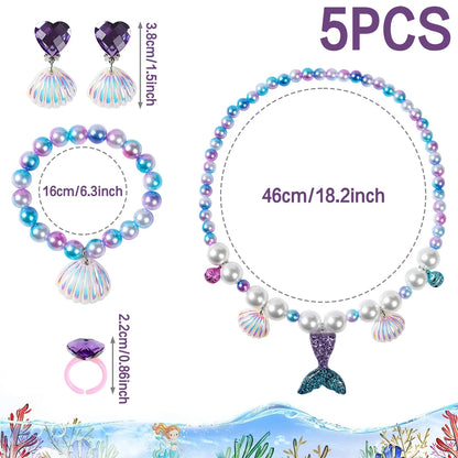 Mermaid-themed Kids Birthday Party Decorations and Tableware Set