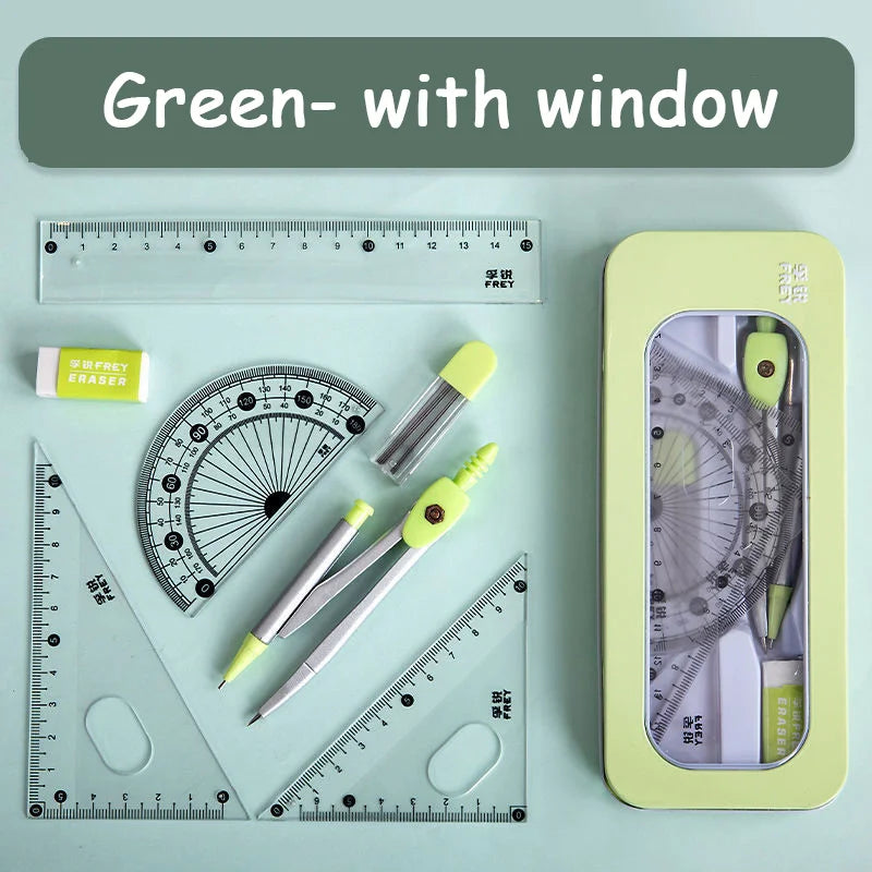 7 Pcs/set Multi-Functional Mathematical Rulers Set childrensterritory