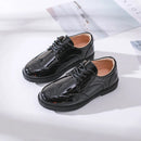 Kids Boys Genuine Leather Flat Classic Black Loafers childrensterritory