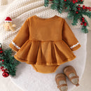 Baby Girls Bow Lace Design Winter Dresses childrensterritory