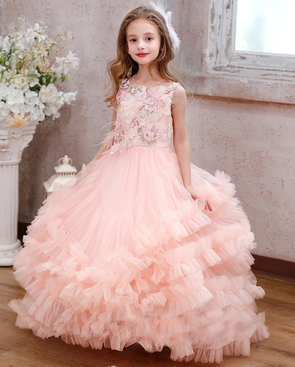 Tutu Pink Puffy Baby/Kids Girl Birthday, Baptism Dress