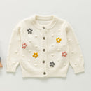 Infant Girls Long Sleeve Embroidery Knitted Cardigan childrensterritory