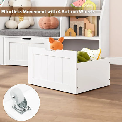 Kids Toy Organizer and Bookshelf with Reading Nook childrensterritory