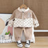 Kids Boys Cute Print Zipper Cotton Tracksuits 2pcs/set childrensterritory