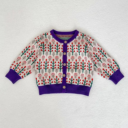 Baby Girl Hollow Out Knitwear Outfit Set