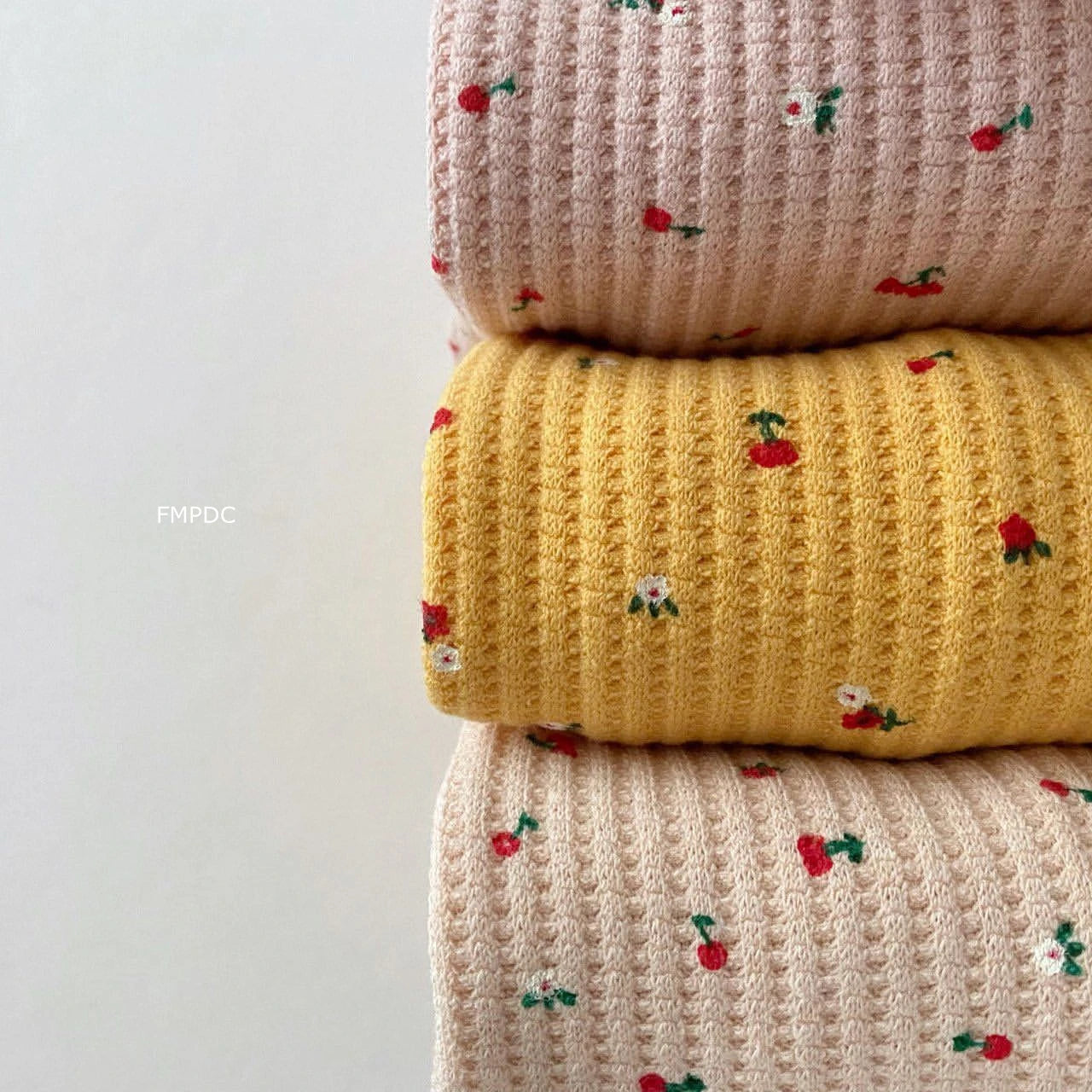 Baby Waffle Cotton Fruits Print Sweatshirt + Pants Outfit Set childrensterritory