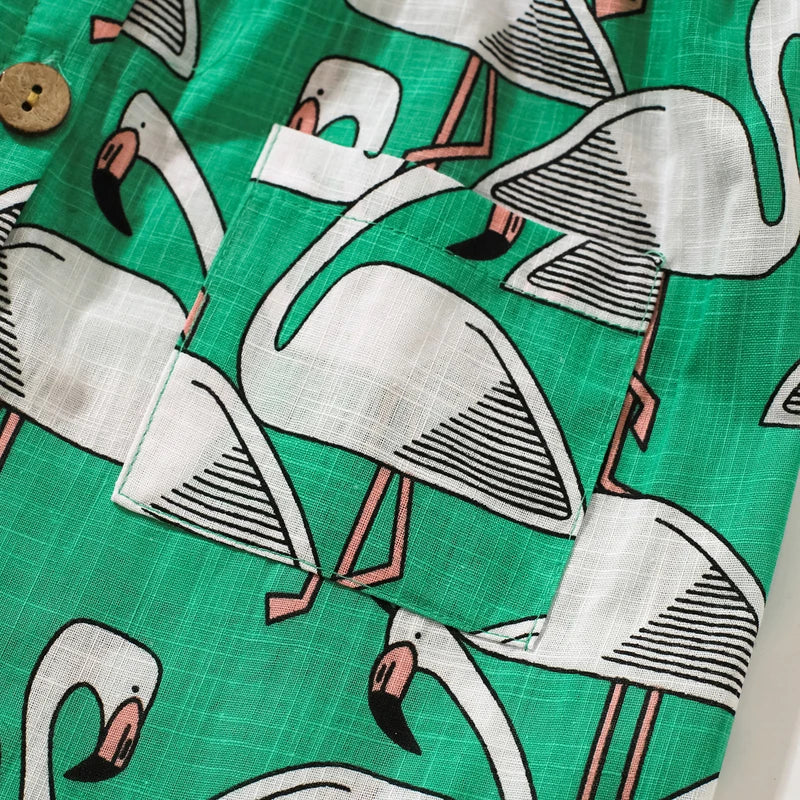 Red-crowned Crane Design Little Girls Sleeveless Dress childrensterritory