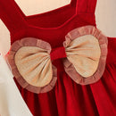 Baby Girls Bow Design Elegant Winter Dresses